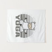 Grappig schattige lama die yoga doet. wandkleed (Voorkant (horizontaal))