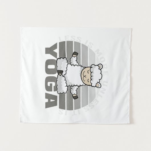 Grappig schattige lama die yoga doet. wandkleed (Voorkant (horizontaal))