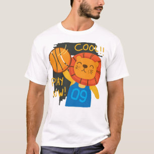 Grappig schattige leeuw t-shirt