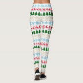 Grappig Schattige Lelijk Kersttrui Patroon Party Leggings (Achterkant)