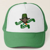 Grappig schattige leprechaun St Patrick's day Trucker Pet (Voorkant)