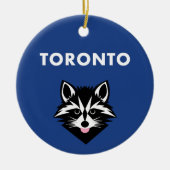 Grappig Schattige Mocking Toronto Raccoon Donker K Keramisch Ornament (Voorkant)