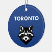 Grappig Schattige Mocking Toronto Raccoon Donker K Keramisch Ornament (Links)