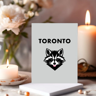 Grappig Schattige Mocking Toronto wasbeer licht-kl Briefkaart