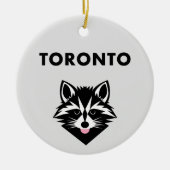 Grappig Schattige Mocking Toronto wasbeer licht-kl Keramisch Ornament (Voorkant)