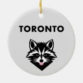 Grappig Schattige Mocking Toronto wasbeer licht-kl Keramisch Ornament (Achterkant)