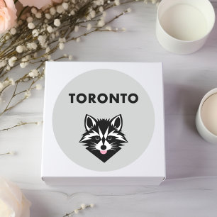 Grappig Schattige Mocking Toronto wasbeer licht-kl Ronde Sticker