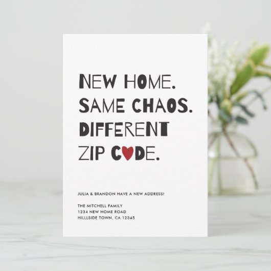 Grappig Schattige modern minimalistisch bewegen Aankondiging (Staand voorkant)