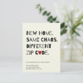 Grappig Schattige modern minimalistisch bewegen Aankondigingskaart (Staand voorkant)