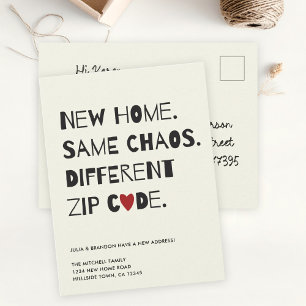 Grappig Schattige modern minimalistisch bewegen Aankondigingskaart