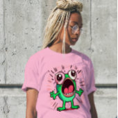 Grappig Schattige Modern Screaming Frog Gift Vrouw T-shirt