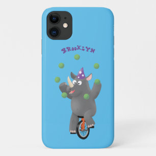 Grappig schattige neushoorns over eenwieler Case-Mate iPhone case