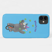 Grappig schattige neushoorns over eenwieler Case-Mate iPhone case (Achterkant (horizontaal))
