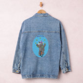 Grappig schattige neushoorns over eenwieler denim jacket (Hangar)