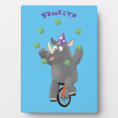 Grappig schattige neushoorns over eenwieler fotoplaat (voorkant)