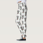 Grappig schattige neushoorns over eenwieler leggings (Links)