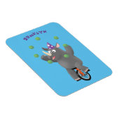 Grappig schattige neushoorns over eenwieler magneet (Rechterzijde)