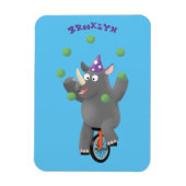 Grappig schattige neushoorns over eenwieler magneet (Verticaal)