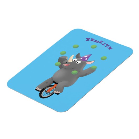 Grappig schattige neushoorns over eenwieler magneet (Linkerzijde)