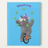 Grappig schattige neushoorns over eenwieler planner (Achterkant)