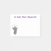 Grappig schattige neushoorns over eenwieler post-it® notes (Voorkant)