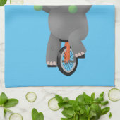 Grappig schattige neushoorns over eenwieler theedoek (Gevouwen)