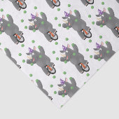 Grappig schattige neushoorns over eenwieler tissuepapier (Detail)