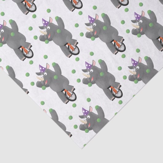 Grappig schattige neushoorns over eenwieler tissuepapier (Detail)