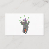 Grappig schattige neushoorns over eenwieler visitekaartje (Achterkant)