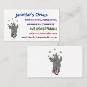 Grappig schattige neushoorns over eenwieler visitekaartje (Voorkant / Achterkant)