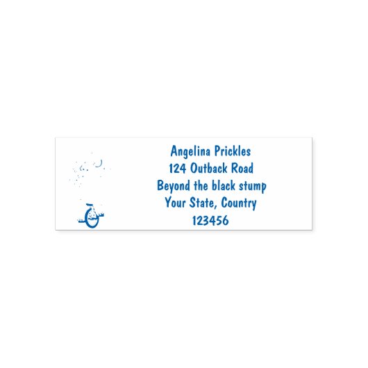 Grappig schattige neushoorns over eenwieler  zelfinktende stempel (Design)