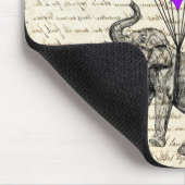 Grappig schattige olifant en hartballonnen muismat (Hoek)