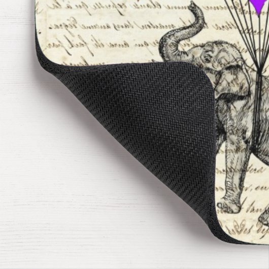 Grappig schattige olifant en hartballonnen muismat (Hoek)