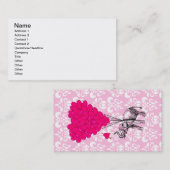 Grappig schattige olifant en roze vocht visitekaartje (Voorkant / Achterkant)
