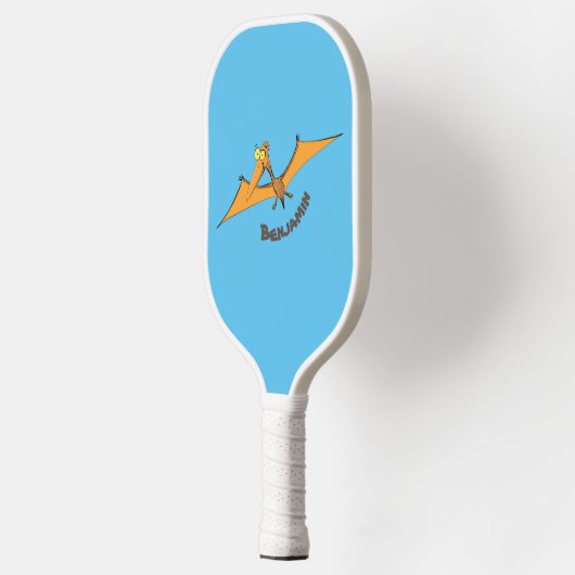 Grappig schattige oranje vliegende pterodactylcart pickleball paddle (Links)