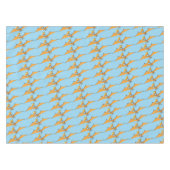 Grappig schattige oranje vliegende pterodactylcart tafelkleed (Voorkant (Horizontaal))