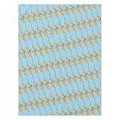 Grappig schattige oranje vliegende pterodactylcart tafelkleed (Voorkant)