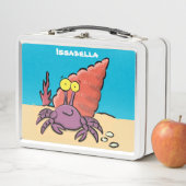 Grappig schattige paarse cartoon-heremietkrab (In situ)