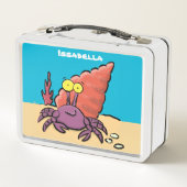 Grappig schattige paarse cartoon-heremietkrab (Achterkant)