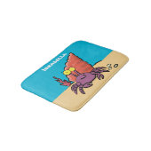 Grappig schattige paarse cartoon-heremietkrab badmat (Gekanteld)