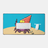 Grappig schattige paarse cartoon-heremietkrab bureaumat (Keyboard & Muis)