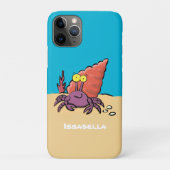 Grappig schattige paarse cartoon-heremietkrab Case-Mate iPhone case (Achterkant)