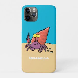 Grappig schattige paarse cartoon-heremietkrab Case-Mate iPhone case