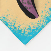 Grappig schattige paarse cartoon-heremietkrab fleece deken (Hoek)