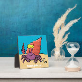 Grappig schattige paarse cartoon-heremietkrab fotoplaat (Insitu)