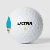 Grappig schattige paarse cartoon-heremietkrab golfballen (Logo)