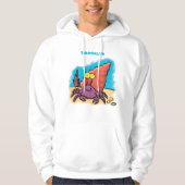 Grappig schattige paarse cartoon-heremietkrab hoodie (Voorkant)