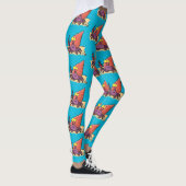 Grappig schattige paarse cartoon-heremietkrab leggings (Rechts)