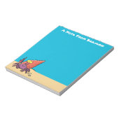 Grappig schattige paarse cartoon-heremietkrab notitieblok (Linkerzijde)