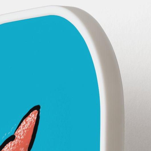 Grappig schattige paarse cartoon-heremietkrab pickleball paddle (Links Detail)